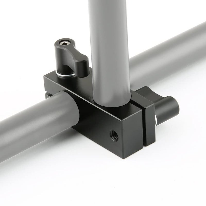 NICEYRIG نيسيريج مشبك قضيب 15 مم بزاوية 90 درجة مع براغي قابلة للتعديل لنظام دعم الكاميرا نظام الكتف نظام الحامل، عبوة من 2 - Image 2